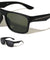 Geometric Temple Accent Bar Square Wholesale Sunglasses