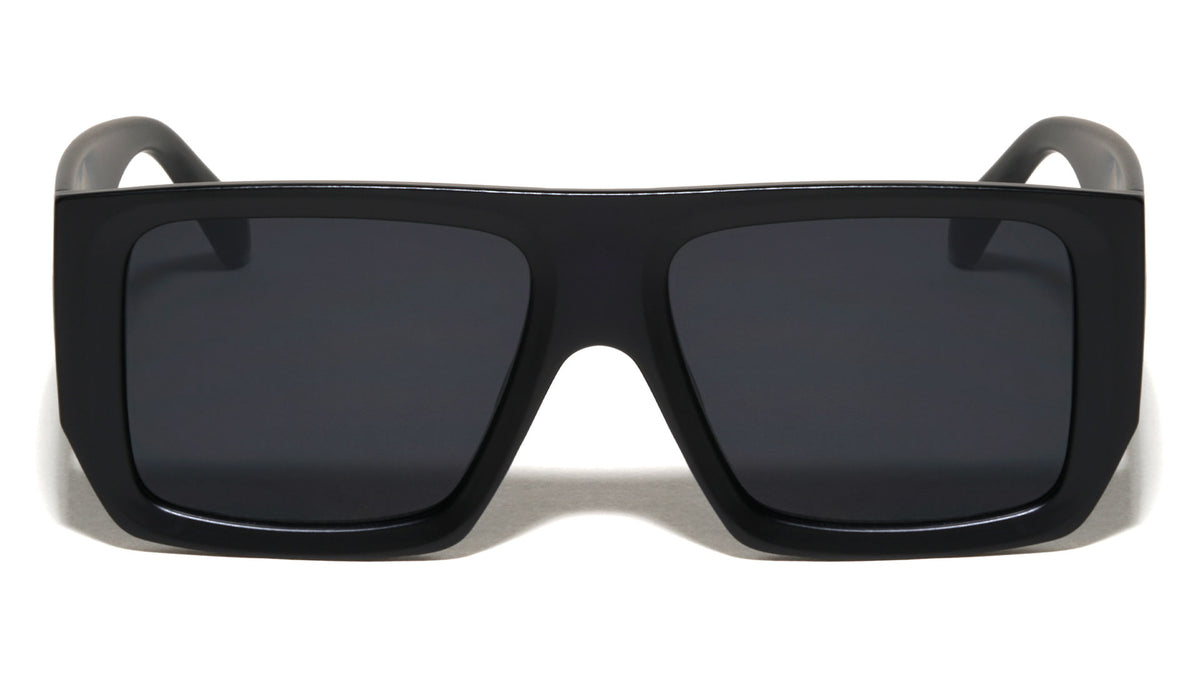 Large Temple Flat Frame Square Wholesale Sunglasses