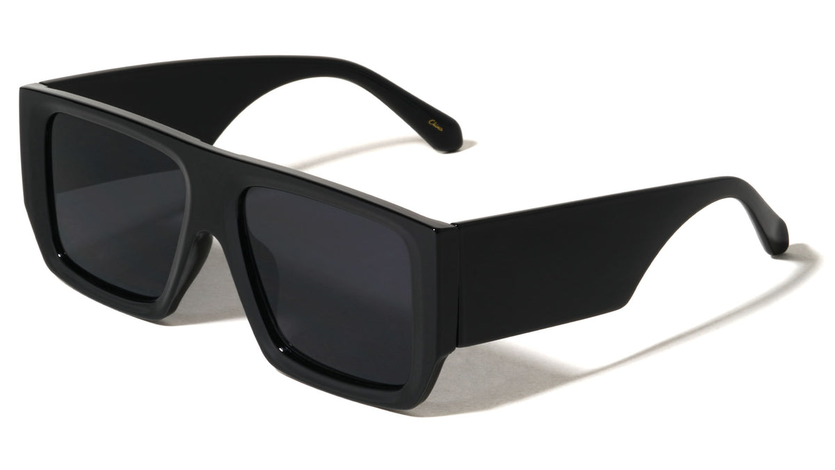 Large Temple Flat Frame Square Wholesale Sunglasses