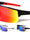 Semi Rimless Color Mirror Shield Lens Rectangle Sports Wholesale Sunglasses