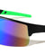 Semi Rimless Color Mirror Shield Lens Rectangle Sports Wholesale Sunglasses