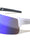 Semi Rimless Color Mirror Shield Lens Rectangle Sports Wholesale Sunglasses