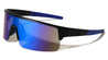 Semi Rimless Color Mirror Shield Lens Rectangle Sports Wholesale Sunglasses