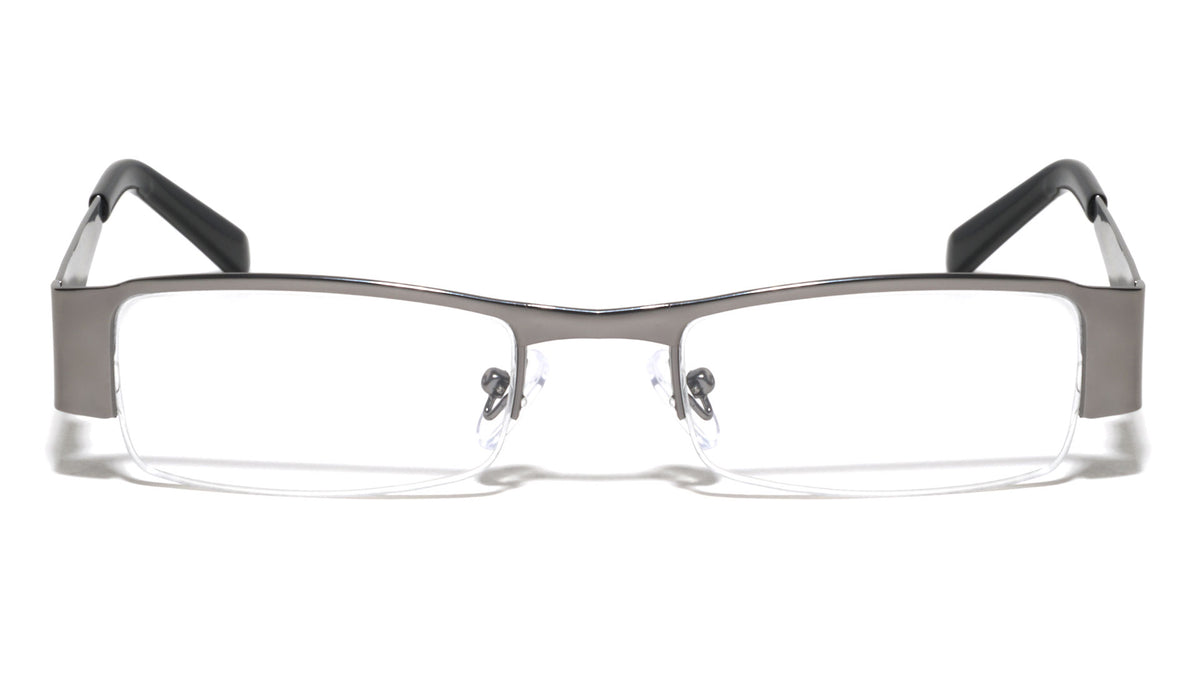 KHAN Semi-Rimless Clear Rectangle Glasses Wholesale