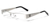 KHAN Semi-Rimless Clear Rectangle Glasses Wholesale