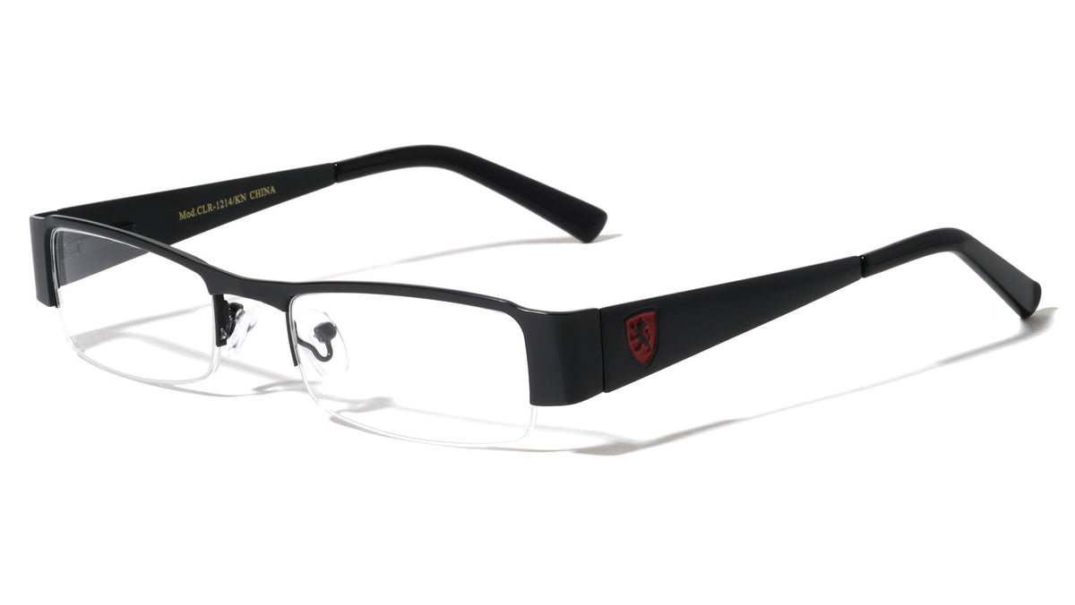 KHAN Semi-Rimless Clear Rectangle Glasses Wholesale