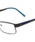 PEACE Clear Lens Color Accent Rectangle Glasses Wholesale