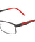 PEACE Clear Lens Color Accent Rectangle Glasses Wholesale
