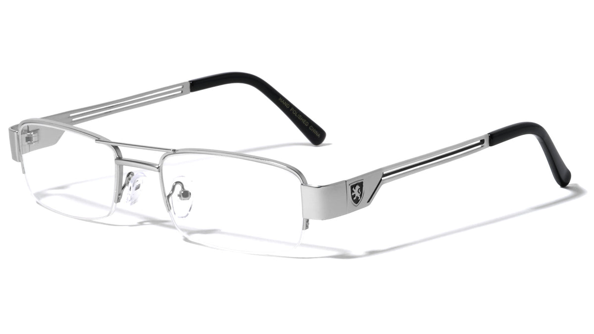 KHAN Semi-Rimless Clear Lens Wholesale Glasses