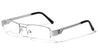 KHAN Semi-Rimless Clear Lens Wholesale Glasses