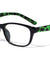 Clear Lens Rectangle Eyewear with Color Temple Wholesale