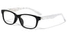 Clear Lens Rectangle Eyewear with Color Temple Wholesale