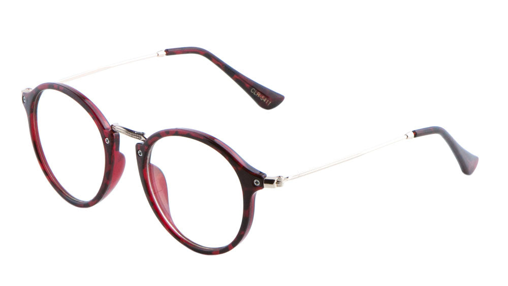 Retro Round Clear Lens Wholesale Eywear