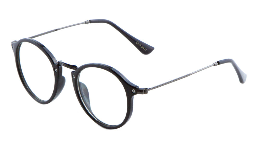 Retro Round Clear Lens Wholesale Eywear