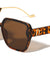 D Logo Oversized Tortoise Fashion Butterfly Wholesale Sunglasses