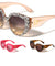 D Logo Gold Hinge Accent Fashion Cat Eye Wholesale Sunglasses