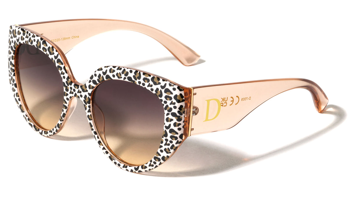 D Logo Gold Hinge Accent Fashion Cat Eye Wholesale Sunglasses