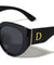 D Logo Gold Hinge Accent Fashion Cat Eye Wholesale Sunglasses