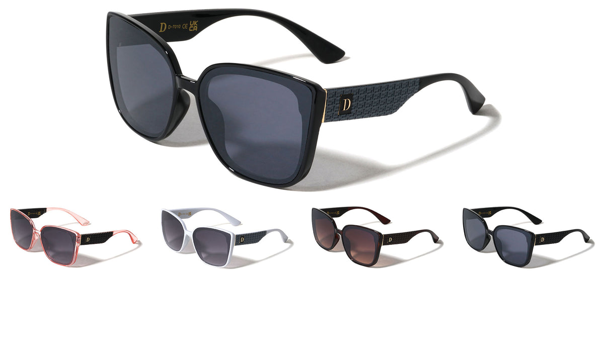 D Logo Temple T Pattern Fashion Squared Cat Eye Wholesale Sunglasses