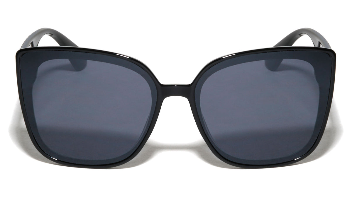 D Logo Temple T Pattern Fashion Squared Cat Eye Wholesale Sunglasses