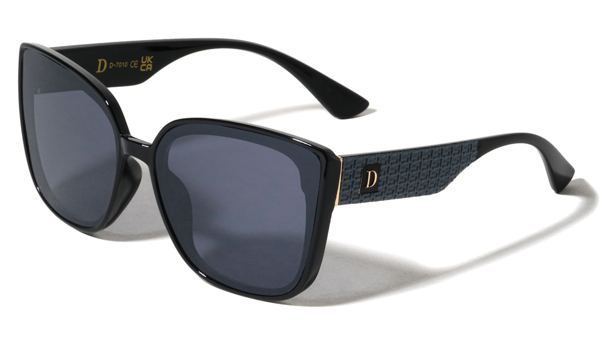 D Logo Temple T Pattern Fashion Squared Cat Eye Wholesale Sunglasses