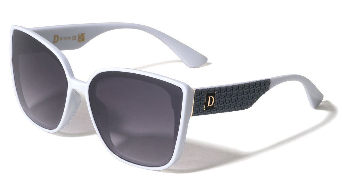 D Logo Temple T Pattern Fashion Squared Cat Eye Wholesale Sunglasses