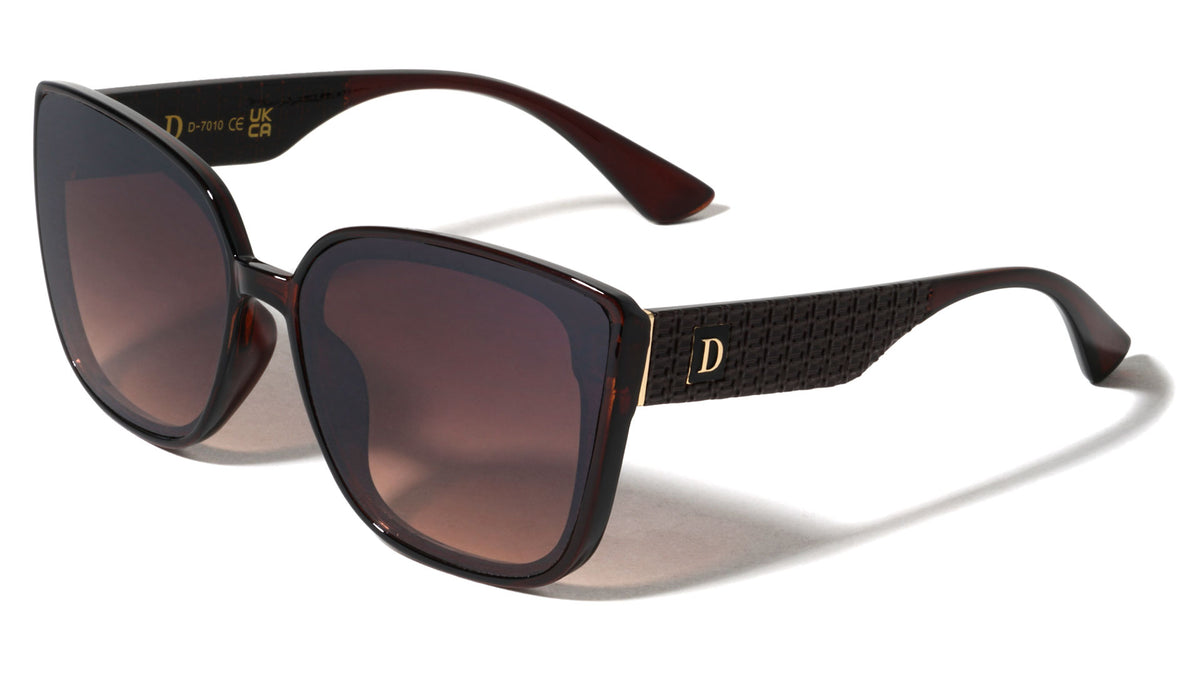 D Logo Temple T Pattern Fashion Squared Cat Eye Wholesale Sunglasses