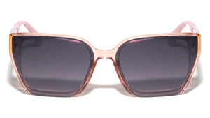 D Logo Rimless Bottom Temple T Pattern Squared Cat Eye Wholesale Sunglasses