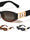 D Logo Rhinestone Accent Cutout Fashion Oval Cat Eye Wholesale Sunglasses