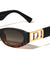 D Logo Rhinestone Accent Cutout Fashion Oval Cat Eye Wholesale Sunglasses
