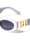 D Logo Rhinestone Accent Cutout Fashion Oval Cat Eye Wholesale Sunglasses