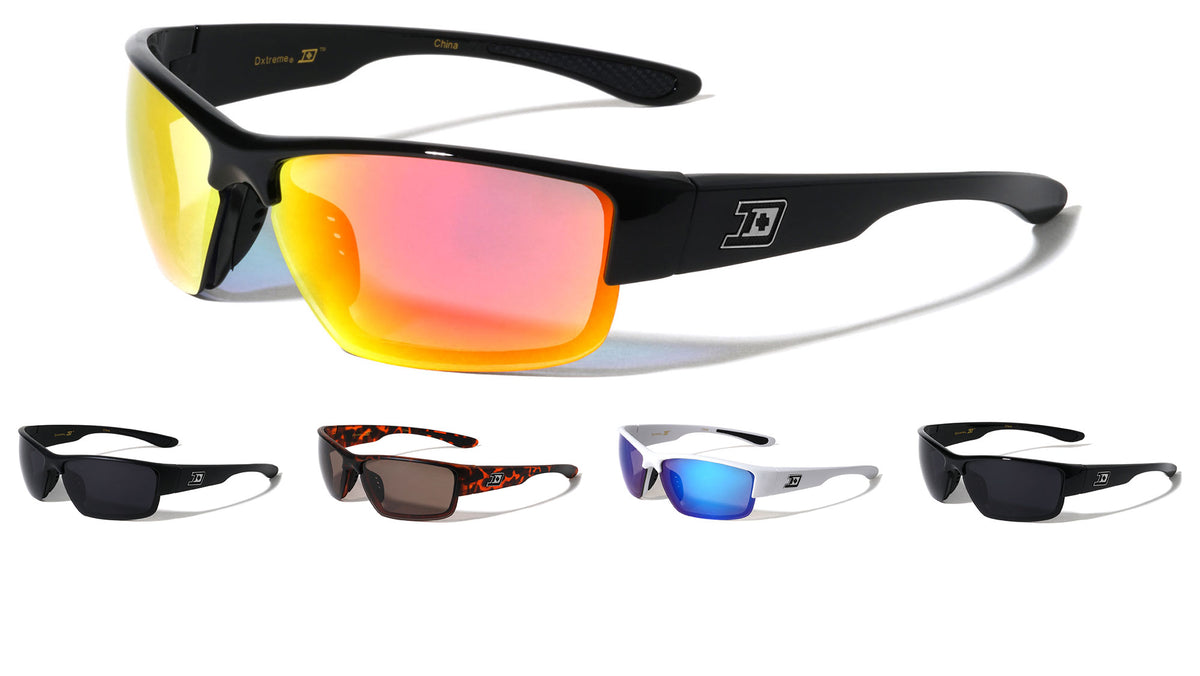DXTREME Semi-Rimless Wide Sports Wholesale Sunglasses
