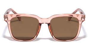 Polarized Premium Quality Brown Acetate Frame Nickel Wire Oversized Classic Square Wholesale Sunglasses (sold by 1/2 dozen per order)