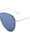 Silver Frame Blue Lens Aviators Wholesale Sunglasses