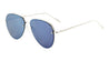 Silver Frame Blue Lens Aviators Wholesale Sunglasses