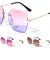 GLO Edge Cut Rimless Butterfly Wholesale Sunglasses
