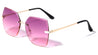 GLO Edge Cut Rimless Butterfly Wholesale Sunglasses