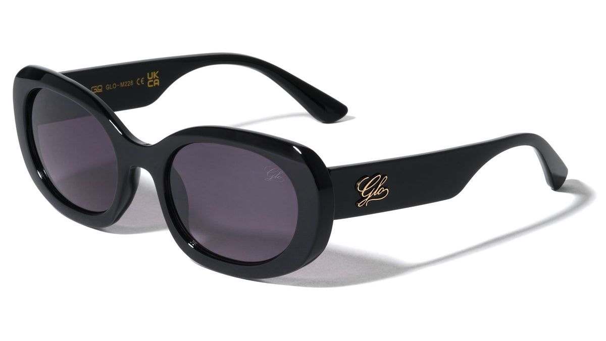 GLO Crystal Color Frame Retro Oval Wholesale Sunglasses