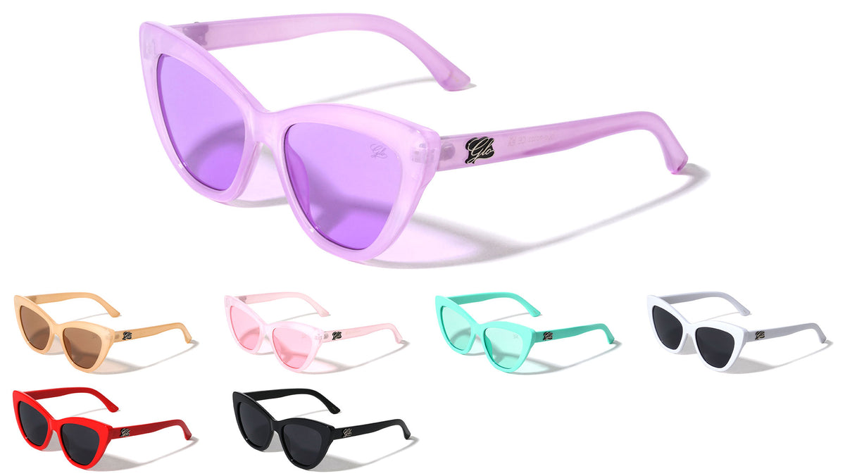 GLO Pastel Color Frame Retro Fashion Cat Eye Wholesale Sunglasses