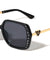 GLO Heart Temple Accent Frontal Rhinestone Butterfly Wholesale Sunglasses