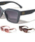 GLO Square Temple Logo Pin Geometric Cat Eye Wholesale Sunglasses