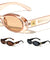 GLO Square Logo Accent Curved Side Rim Fashion Oval Wholesale Sunglasses