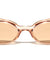 GLO Square Logo Accent Curved Side Rim Fashion Oval Wholesale Sunglasses