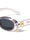 GLO Square Logo Accent Curved Side Rim Fashion Oval Wholesale Sunglasses