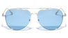 Premium Quality CR-39 Blue Lens Nickel Frame Aviators Wholesale Sunglasses (sold by 1/2 dozen per order)