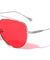 Premium Quality CR-39 Red Lens Nickel Frame Aviators Wholesale Sunglasses (sold by 1/2 dozen per order)