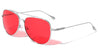 Premium Quality CR-39 Red Lens Nickel Frame Aviators Wholesale Sunglasses (sold by 1/2 dozen per order)