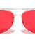 Premium Quality CR-39 Red Lens Nickel Frame Aviators Wholesale Sunglasses (sold by 1/2 dozen per order)