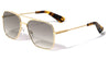 Premium Quality CR-39 Smoke Lens Nickel Frame Demi Square Aviators Wholesale Sunglasses (sold by 1/2 dozen per order)