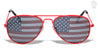 Kids American Flag Aviators Wholesale Bulk Sunglasses